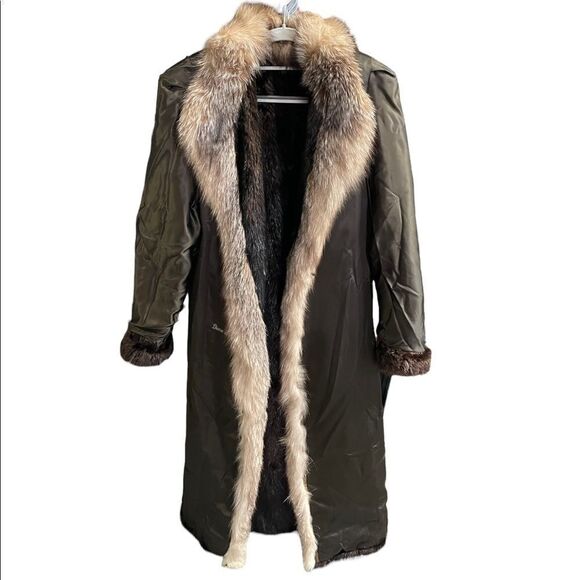 Vintage Beautiful Full Length Mahogany Mink Fur Coat Jacket Medium - Picture 11 of 13